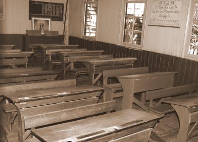 Klassenzimmer 1920 sepia