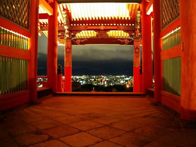 Ausblick vom Kiyomizudera in Kyoto, Japan