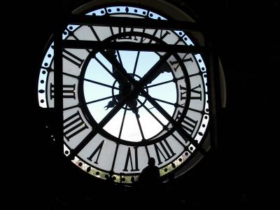 Uhr im Musée d'Orsay in Paris von innen