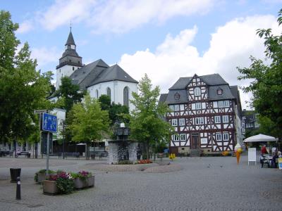 Marktplatz in Haiger am Rothaarsteig