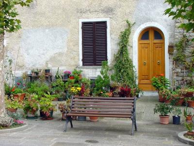 Toscanische Vorgartengestaltung