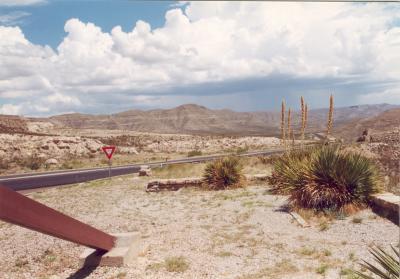 Beginn der Guadalupe Mountains, TX