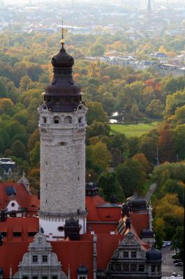 Rathausturm Leipzig vom EX-Uniriesen gesehen