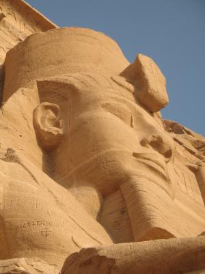 Kopf Ramses II in Abu Simbel