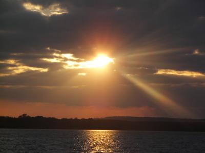 goldener Himmel über dem  Steinhuder Meer