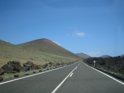 Landstraße auf Lanzarote