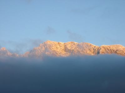 Berg im Nebel