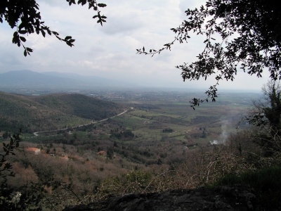 Blick in die Ebene nach Arezzo (Toscana)
