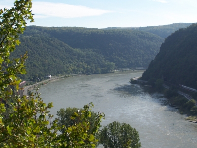 Rheinbiegung flussaufwärts
