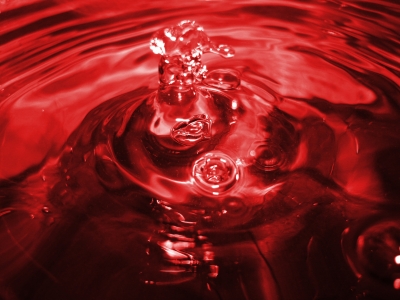 red water splash