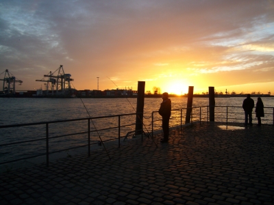 Abendstimmung im Hamurger Hafen
