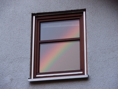 Regenbogen im Fenster