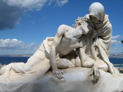 Skulptur in Marseille (Notre Dame de la Garde)