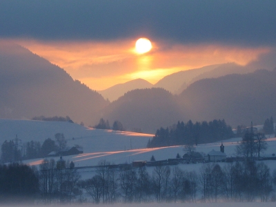 Sonnenaufgang im Winter