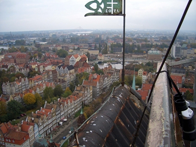 Blick von der Marienkirche auf die Altstadt von Danzig