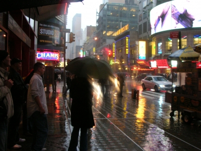 Times Square im Regen