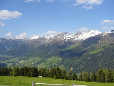 Davos Blick über Berge