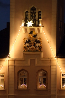 Rathausdetail in Schneeberg