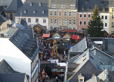 Annaberg Buchholz-Blick von St. Annen auf den Weinachtsmarkt
