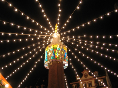 Licht von Mainzer Weihnachtsmarkt
