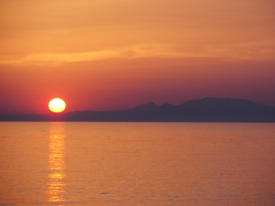 Sonnenuntergang in Pirgos Dirou