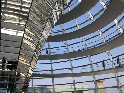 Aufgang der Reichstagskuppel