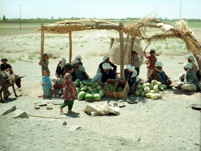 Melonenverkaufstelle in Pakistan