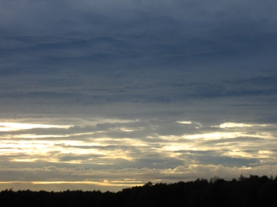 Wolken leuchten