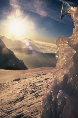 MONTBLANC, GIPFEL, SONNENAUFGANG