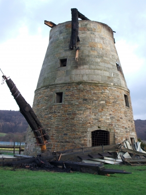 Windmühle nach Orkan "Kyrill"