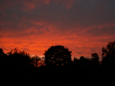 Abendrot in Chemnitz