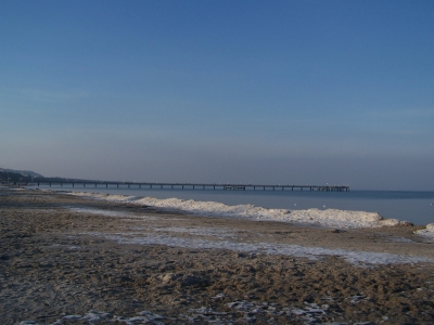 Wintertag am Strand von Binz