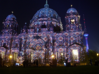 Berliner Dom beim Festival of Lights