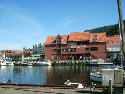 Hafengebäude in Bergen/Norwegen