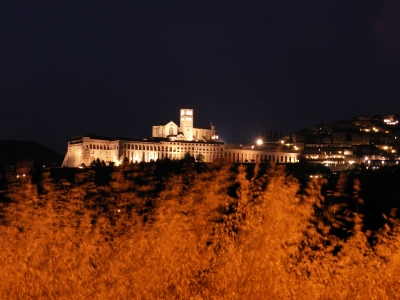 San Francesco, Assisi Nachtaufnahme