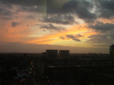 Sonnenuntergang über Düsseldorf