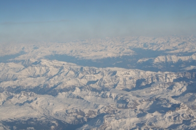Die Alpen aus 10000 m Höhe