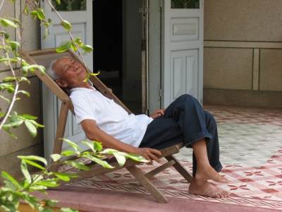 Alter Mann in Vietnam
