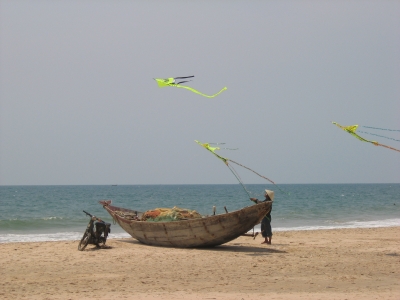 Drachen am Strand