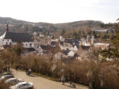 Blick von Burganlage auf Bad Münstereifel