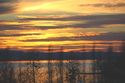 Sonnenuntergang in Wasserburg am Bodensee