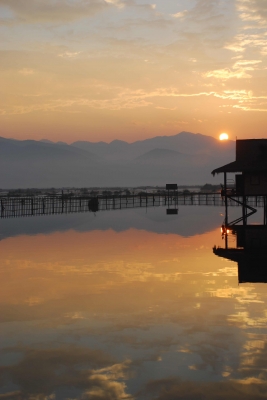 Sonnenaufgang am Inlesee