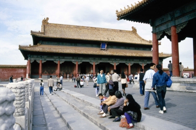 Im Kaiserpalast in der Verbotenen Stadt  in Peking