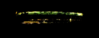 Commerzbank Arena in der Nacht