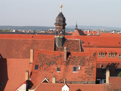 Blick auf die Dächer von Bamberg