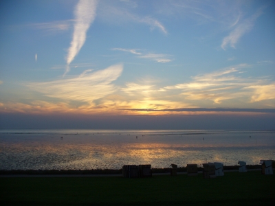 Büsum am Abend _Ebbe und Sonnenuntergang