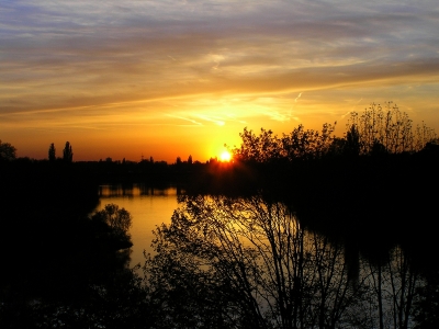 Sonnenuntergang am Main