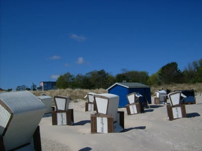 Strandkörbe im April