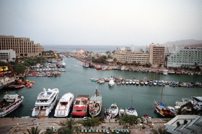 Blick aus dem Hotelzimmer in Eilat