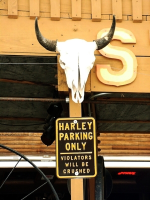HARLEY PARKING ONLY - Deadwood, USA